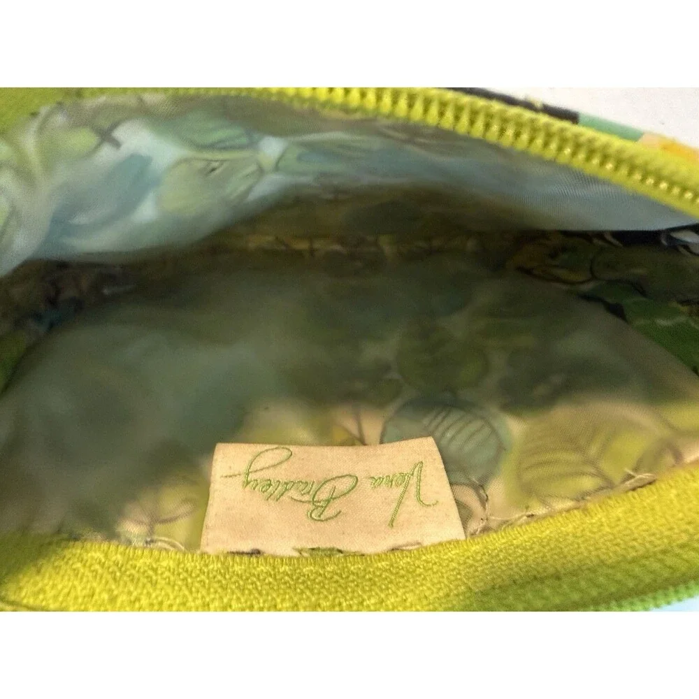 Vera Bradley Set‎ Of Two Makeup Travel Bags Floral Vibrant Quilted Fabric $8 Ea